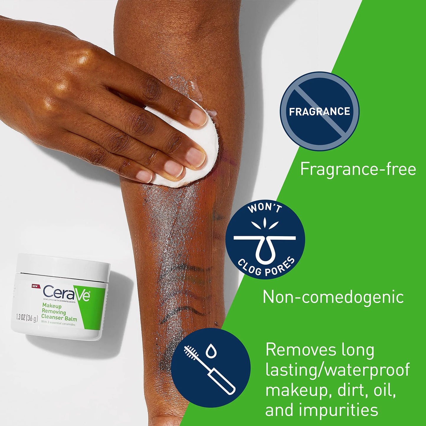Fragrance-free, Non-comedogenic, Removes long lasting/ waterproof makeup