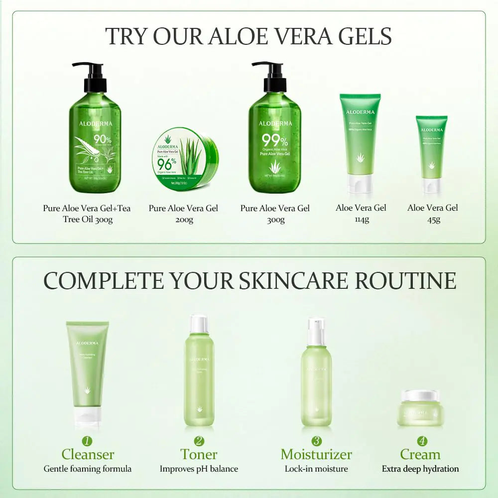 Aloderma 99% Organic Aloe Vera Gel for Face Made within 12 Hours of Harvest - Natural Hydrating Pure Aloe Vera Gel for Soothing Skincare - Moisturizing Aloe Gel for Skin, Face, & Sensitive Skin, 4oz 1 - DivineLuxes