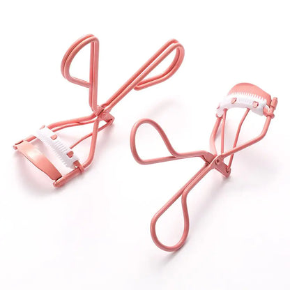 2 Pink Eyelash Curler White Comb 