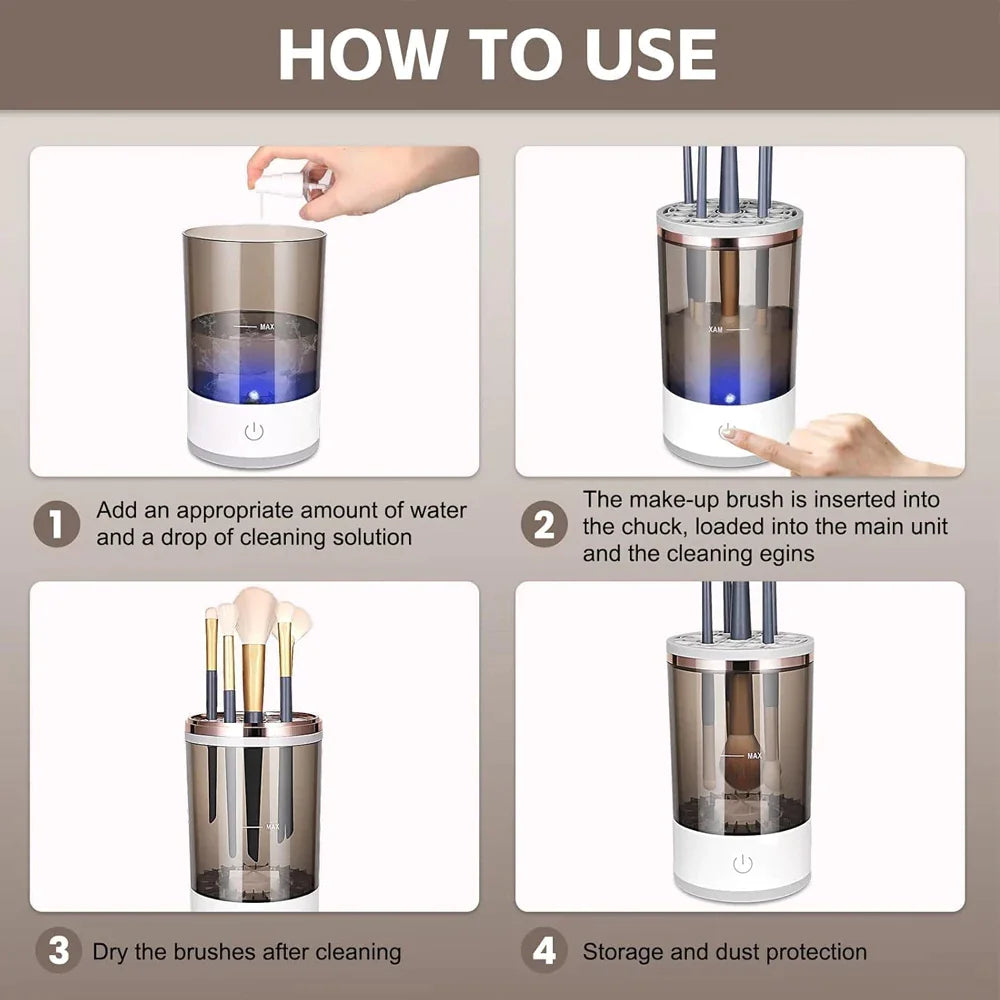 Automatic Makeup Brush Cleaner - DivineLuxes