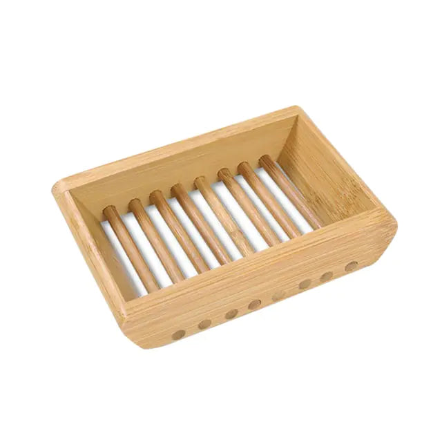 Wooden Bamboo Soap Dish - DivineLuxes