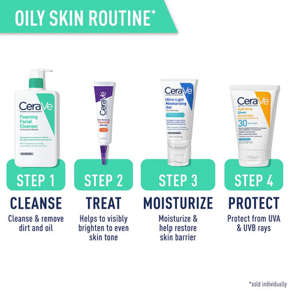CeraVe Foaming Facial Cleanser | Daily Face Wash for Oily Skin | Hyaluronic Acid + Ceramides + Niacinamide| Fragrance Free & Paraben Free | Non Drying Oil Control Face Wash | 19 Fluid Ounce 19 Fl Oz (Pack of 1) - DivineLuxes