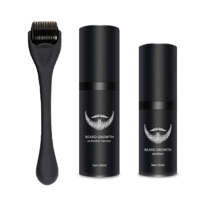 Beard Growth Oil net 30ml and 15 ml with Dermaroller
