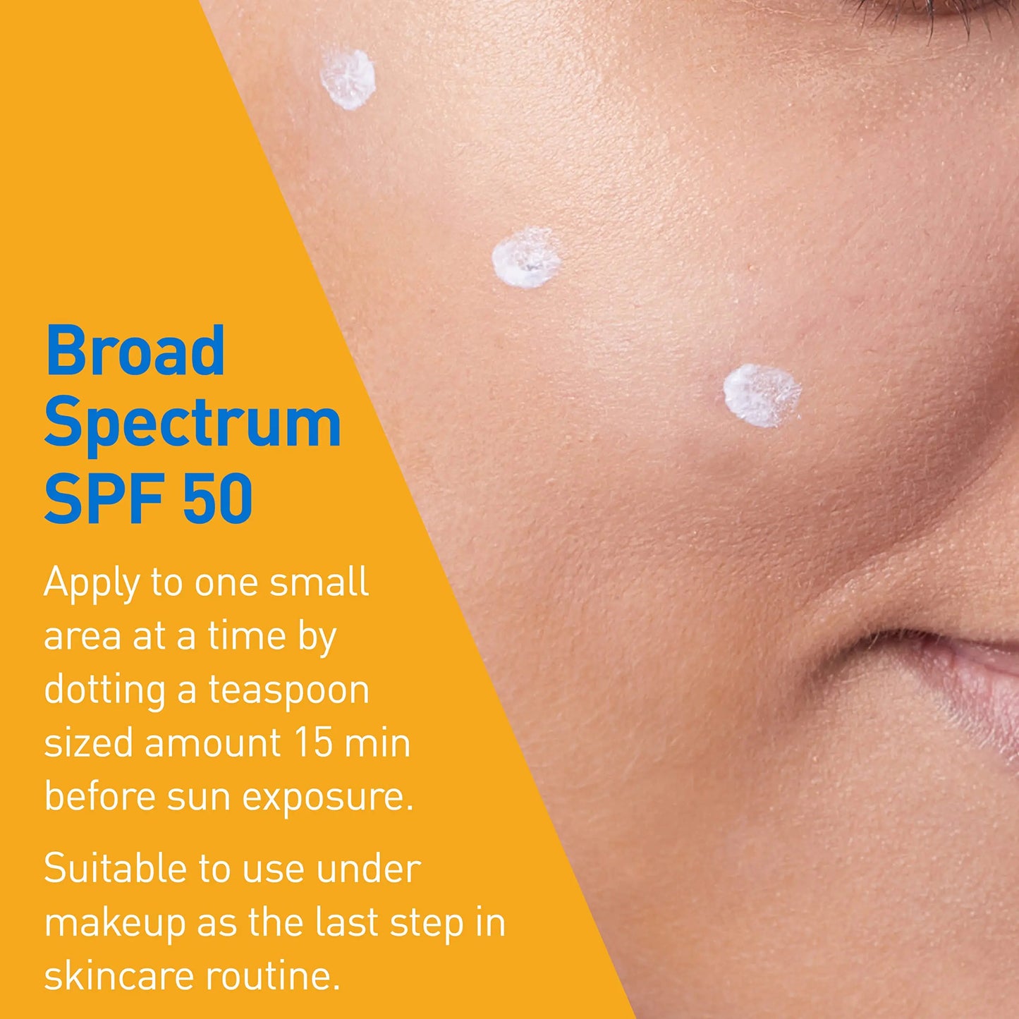Broad Spectrum of CeraVe 100% Mineral Sunscreen SPF 50 | Face sunscreen With Zinc Oxide & Titanium Dioxide | Hyaluronic Acid + Niacinamide + Ceramides | Oil Free Sunscreen For Face | Travel Size Sunscreen 2.5 oz - DivineLuxes