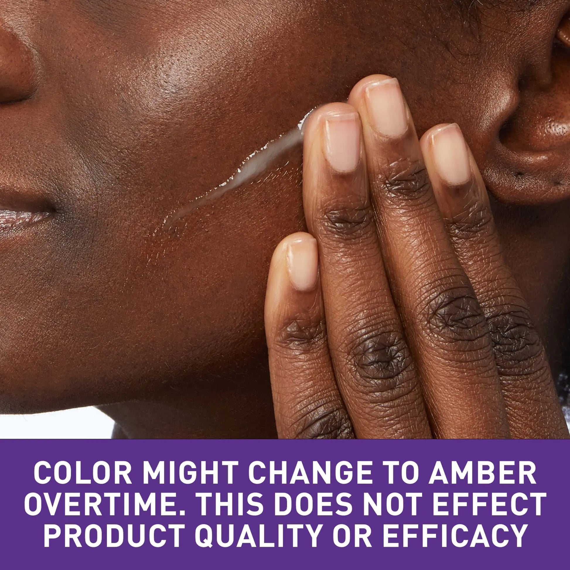 CereVe Vitam C Serum being applied to face cheeks