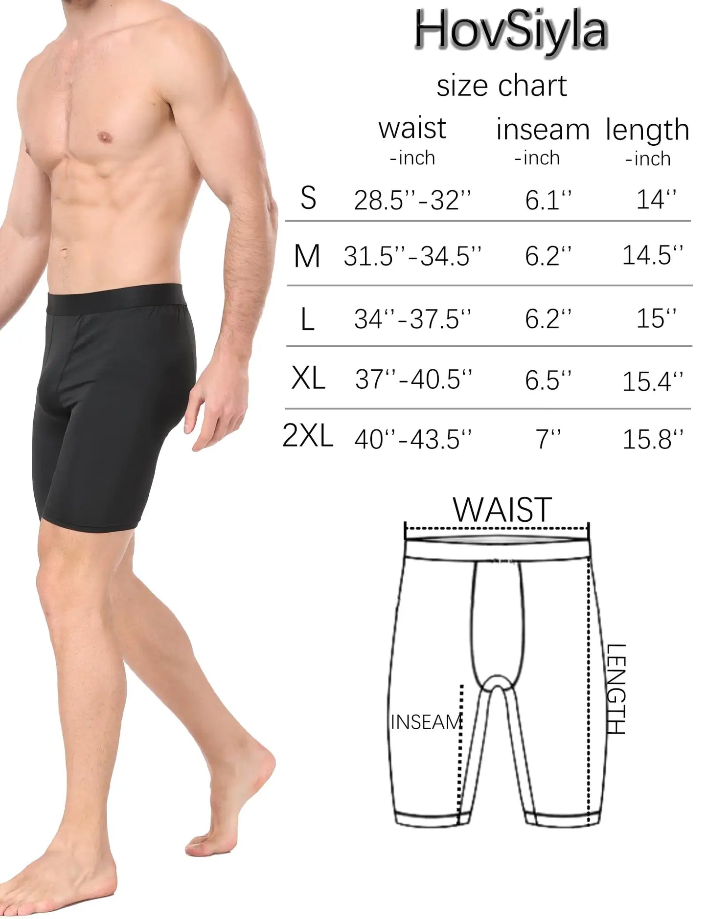 Compression Shorts Men Performance Sports Workout Athletic Running Underwear Shorts Spandex 6 Pack Black Small - DivineLuxes