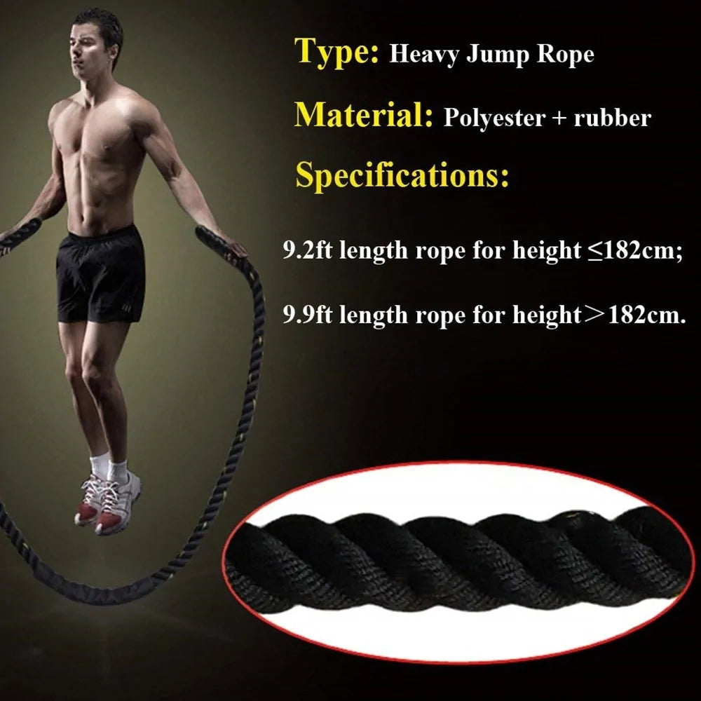 Details about Heavy Weighted Jump Rope Crossfit and Muscle Building Fitness Rope