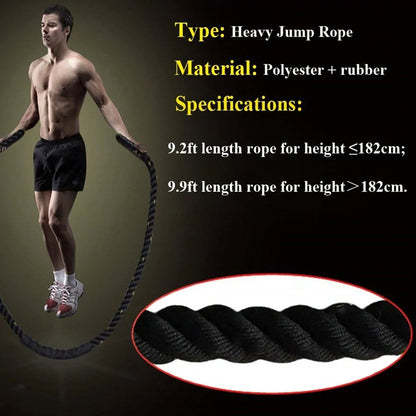 Details about Heavy Weighted Jump Rope Crossfit and Muscle Building Fitness Rope