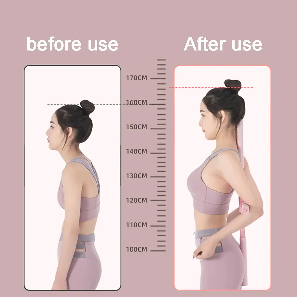 Before and After using Fitness Back Corrector Stick