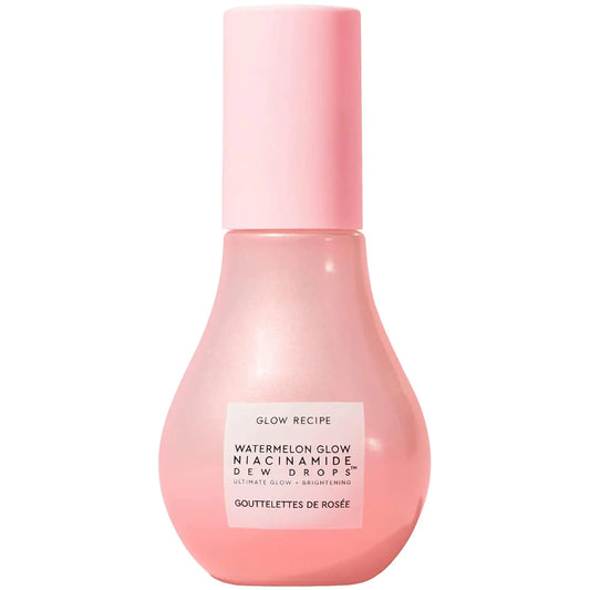 Glow Recipe Watermelon Glow Niacinamide Dew Drops Face Serum - Hydrating Hyaluronic Acid Skincare Serum, Makeup Primer & Liquid Highlighter for Dewy, Glowing Skin - Brightening Face Serums (40ml) 1.35 Fl Oz (Pack of 1) Gray - DivineLuxes
