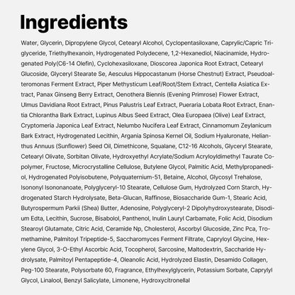 Ingredients of Medicube Triple Collagen Cream - Hydrating & Firming Moisturizer with Hyaluronic Acid, Premium Elastin, Shea Butter - Wrinkle Care & Boosts Elasticity - Korean Skincare, 1.69 oz - DivineLuxes