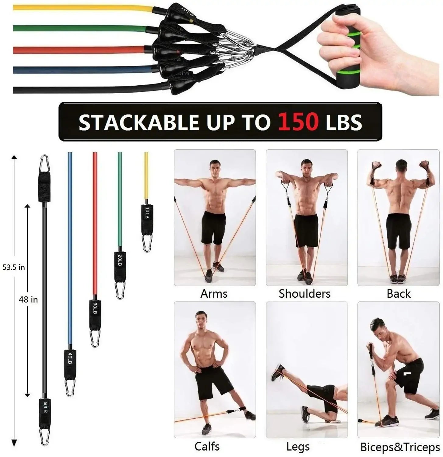 Fitness Resistance Bands - DivineLuxes