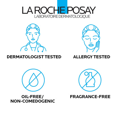 Sign that the product is trusted -  dermatologist Tested, Allergy tested, Oil-Free Non-Comedogenic, fragrance-free 