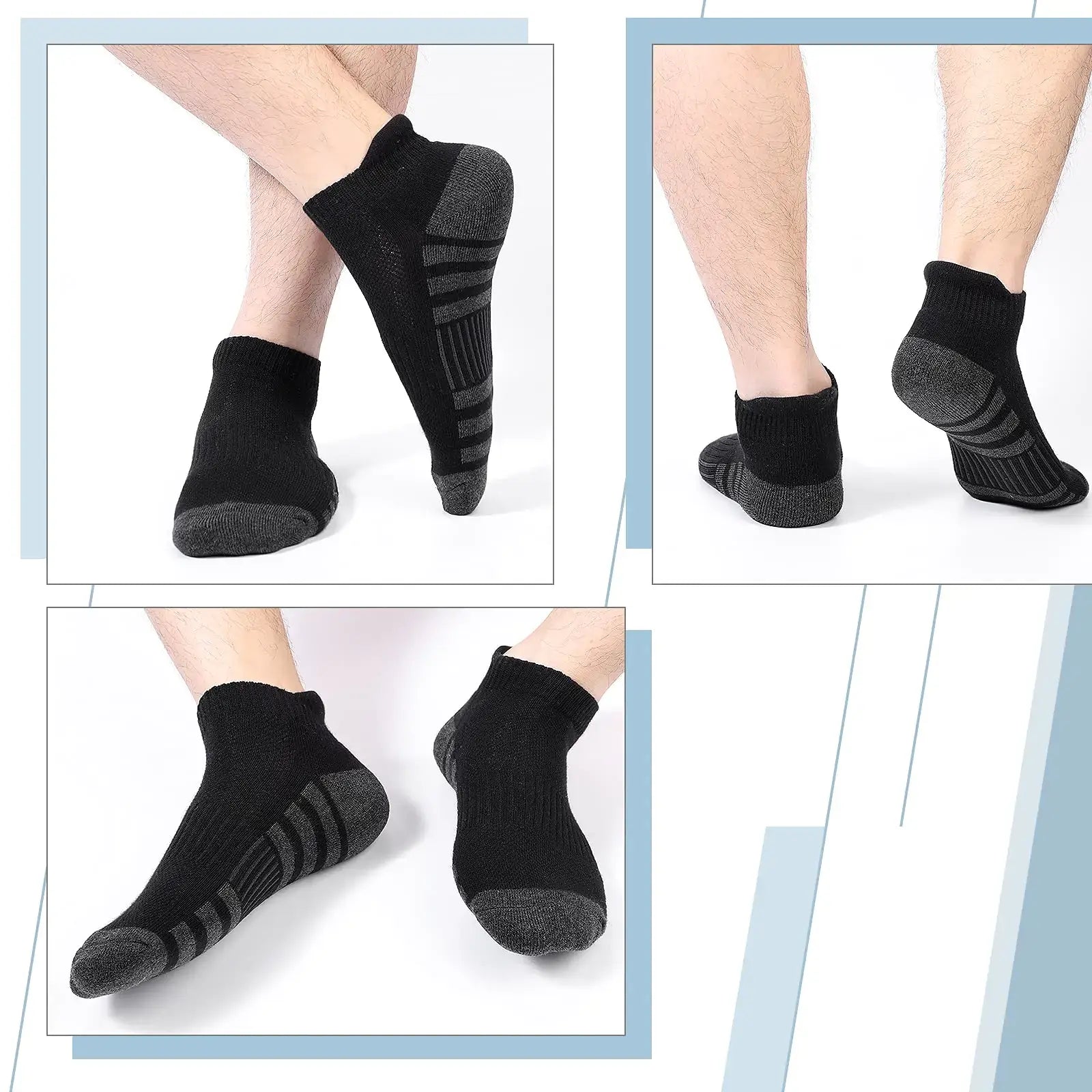 Man Wearing the Airacker Ankle Athletic Socks