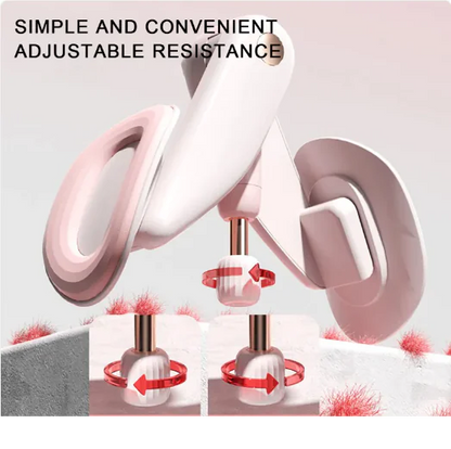 Pink Simple and Convenient Adjustable Resistance Thigh Tone Master Hip and Pelvic Flor Muscle Trainer