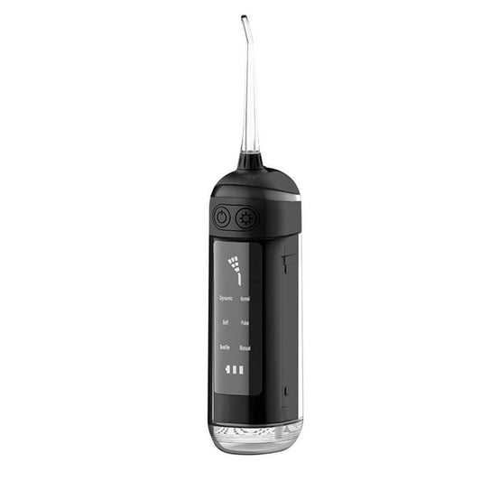 Black Portable Electric Oral Irrigator for effective teeth cleaning