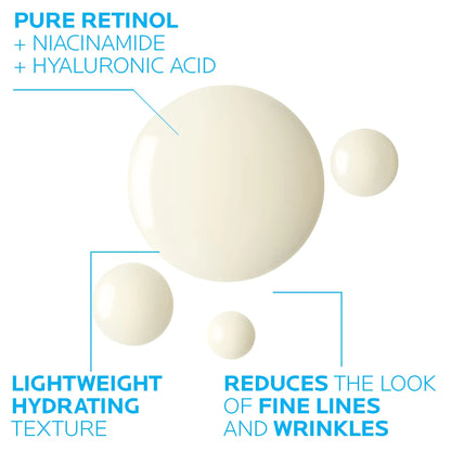 Pure Retinol + Niacinamide +Hyaluronic Acid, Lightweight GYdrating Texture, Reduces the look of Fine Lines and Wrinkles