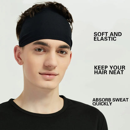 features of the headband and man wearing it