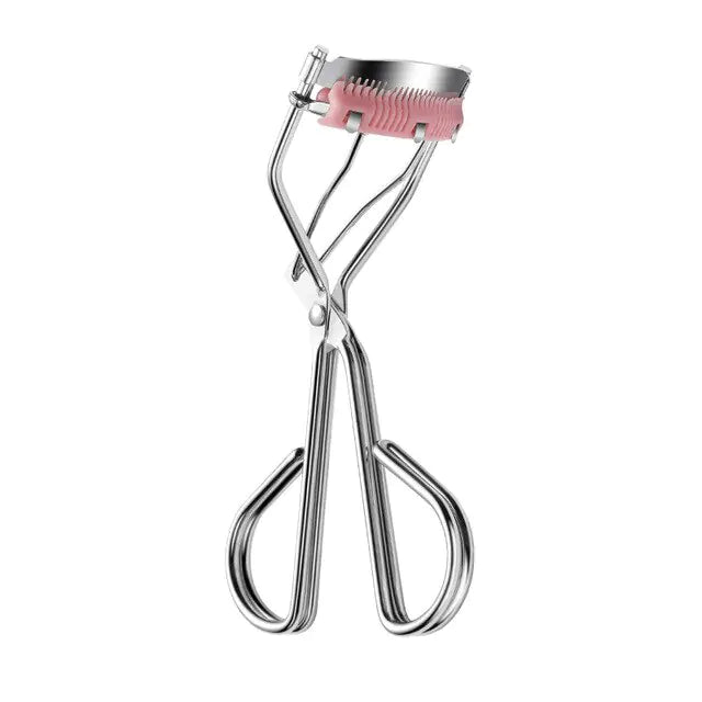 Stainless Steel Eyelash Curler with White Comb 