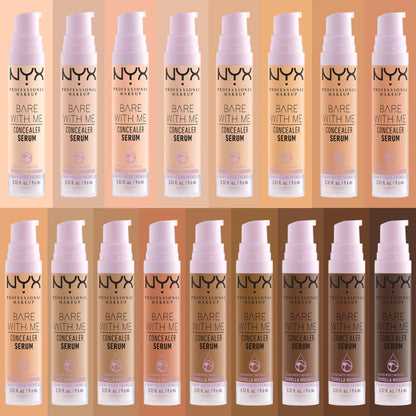 NYX PROFESSIONAL MAKEUP Bare With Me Concealer Serum, Up To 24Hr Hydration - Rich 12 Rich 0.32 Fl Oz (Pack of 1) - DivineLuxes