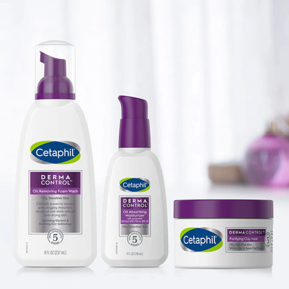 CETAPHIL DERMACONTROL Oil Absorbing Moisturizer with SPF 30 , For Sensitive, Oily Skin , 4 fl oz , Absorbs Oil, Reduces Shine, Hydrates, Protects , No Added Fragrance Unscented 4 Fl Oz (Pack of 1) - DivineLuxes