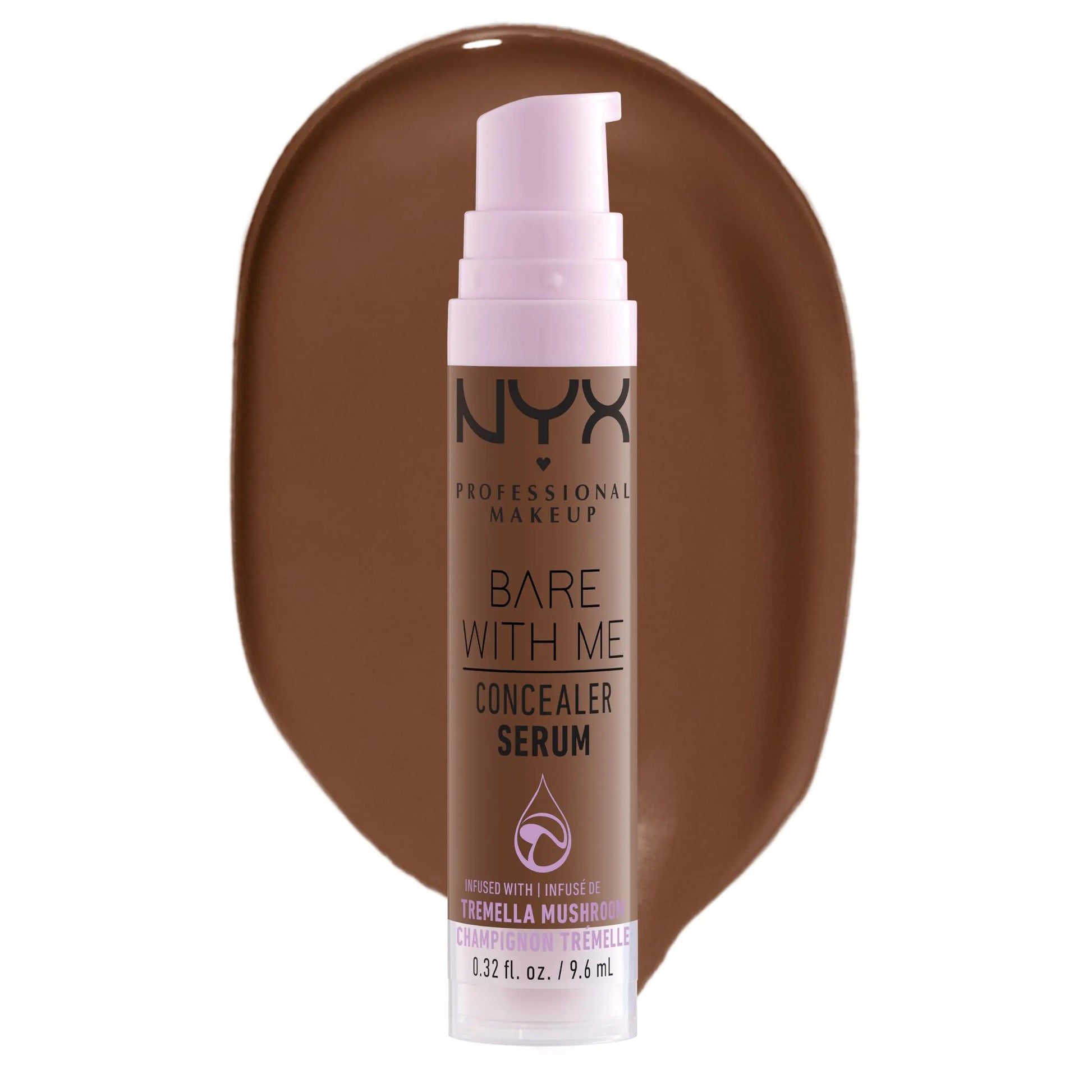 NYX PROFESSIONAL MAKEUP Bare With Me Concealer Serum, Up To 24Hr Hydration - Rich 12 Rich 0.32 Fl Oz (Pack of 1) - DivineLuxes