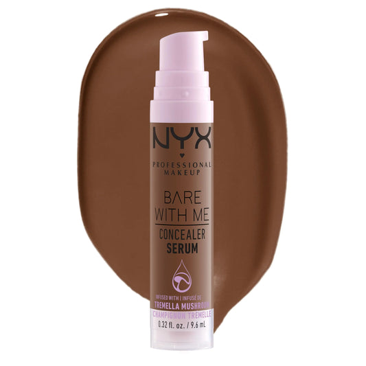 NYX PROFESSIONAL MAKEUP Bare With Me Concealer Serum, Up To 24Hr Hydration - Rich 12 Rich 0.32 Fl Oz (Pack of 1) - DivineLuxes