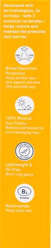 CeraVe 100% Mineral Sunscreen SPF 50 | Face sunscreen With Zinc Oxide & Titanium Dioxide | Hyaluronic Acid + Niacinamide + Ceramides | Oil Free Sunscreen For Face | Travel Size Sunscreen 2.5 oz - DivineLuxes