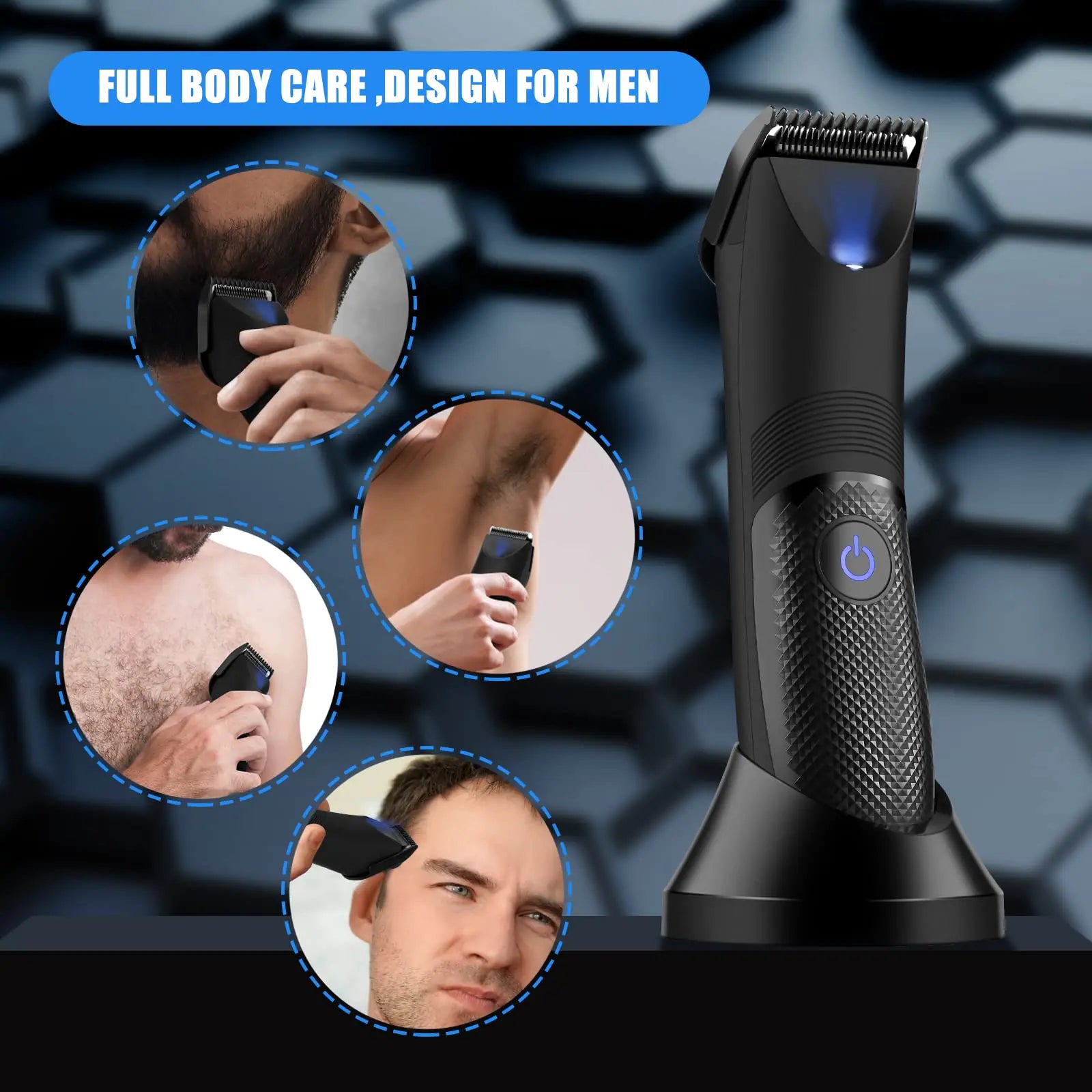 Electric Body Hair Trimmer for Men - DivineLuxes