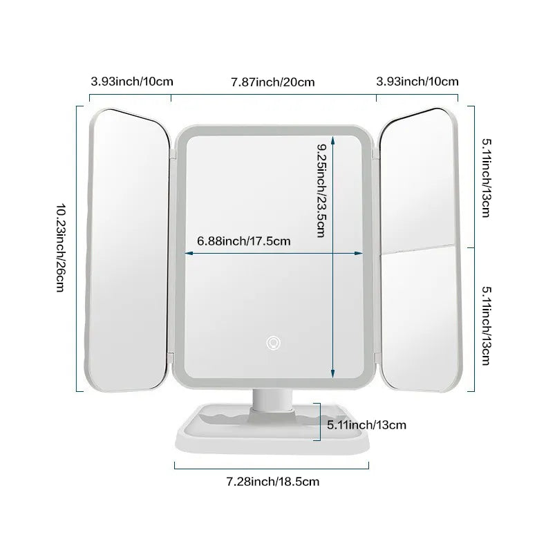 Smart Tri Led Makeup Mirror - DivineLuxes