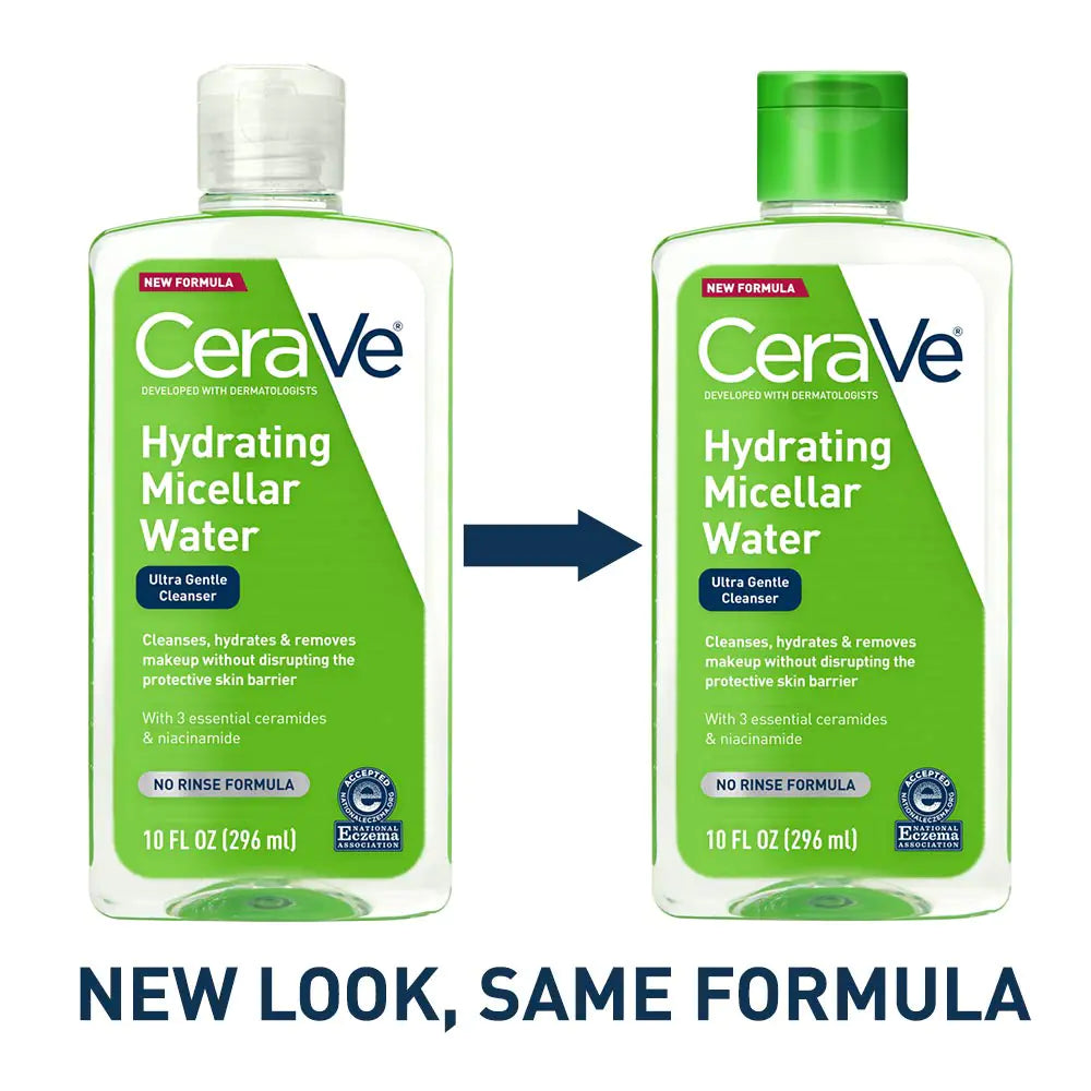 CeraVe Micellar Water | New & Improved Formula | Hydrating Facial Cleanser & Eye Makeup Remover | Fragrance Free & Non-Irritating | 10 Fl. Oz - DivineLuxes