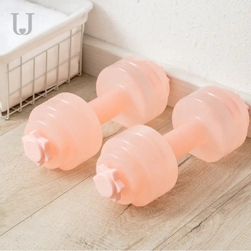 2 Aqua Pink Dumbel