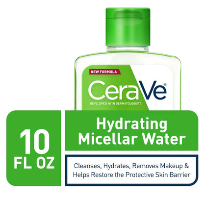 CeraVe Micellar Water | New & Improved Formula | Hydrating Facial Cleanser & Eye Makeup Remover | Fragrance Free & Non-Irritating | 10 Fl. Oz - DivineLuxes