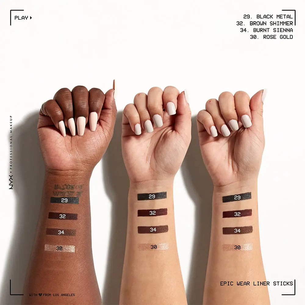 NYX PROFESSIONAL MAKEUP Epic Wear Liner Stick, Long-Lasting Eyeliner Pencil - Burnt Sienna 34 Burnt Sienna 1 Count (Pack of 1) - DivineLuxes