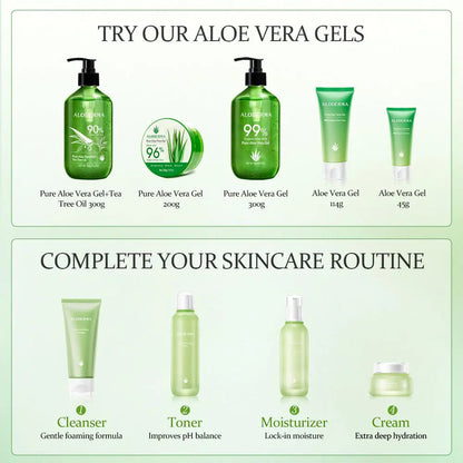 Aloderma 99% Organic Aloe Vera Gel for Face Made within 12 Hours of Harvest - Natural Hydrating Pure Aloe Vera Gel for Soothing Skincare - Moisturizing Aloe Gel for Skin, Face, & Sensitive Skin, 4oz 1 - DivineLuxes